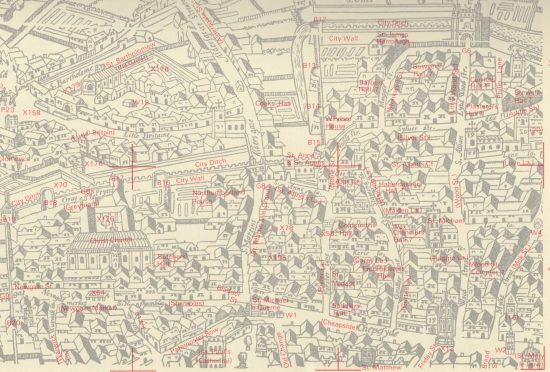 Detail from The A to Z of Elizabethan London